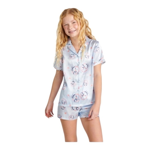 JUSTICE-GIRLS TWO PIECE PAJAMA SET-XS 5-6 - Picture 1 of 7